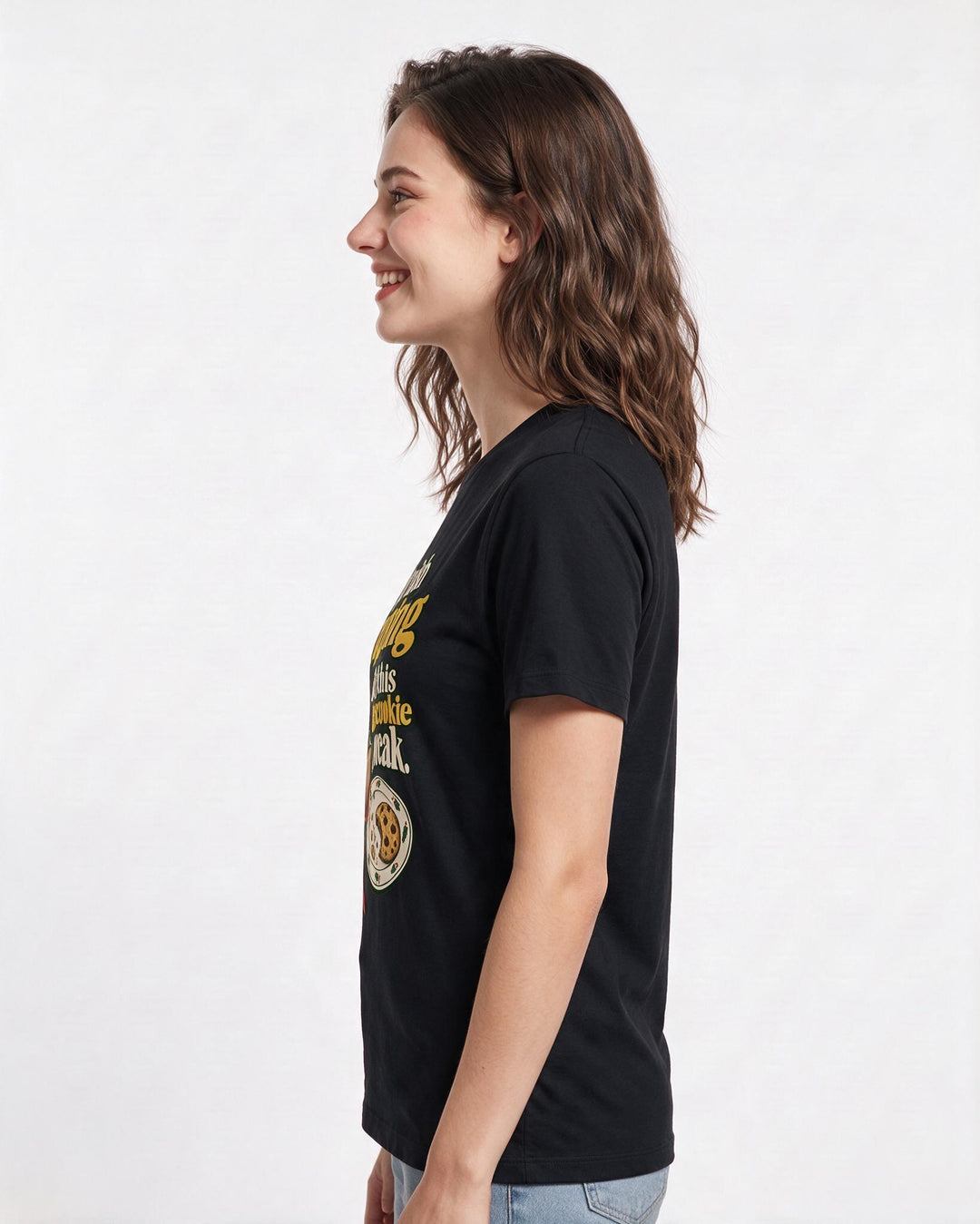 Christmas Black T-Shirt for Women – Holiday Theme Graphic Tee product image 2