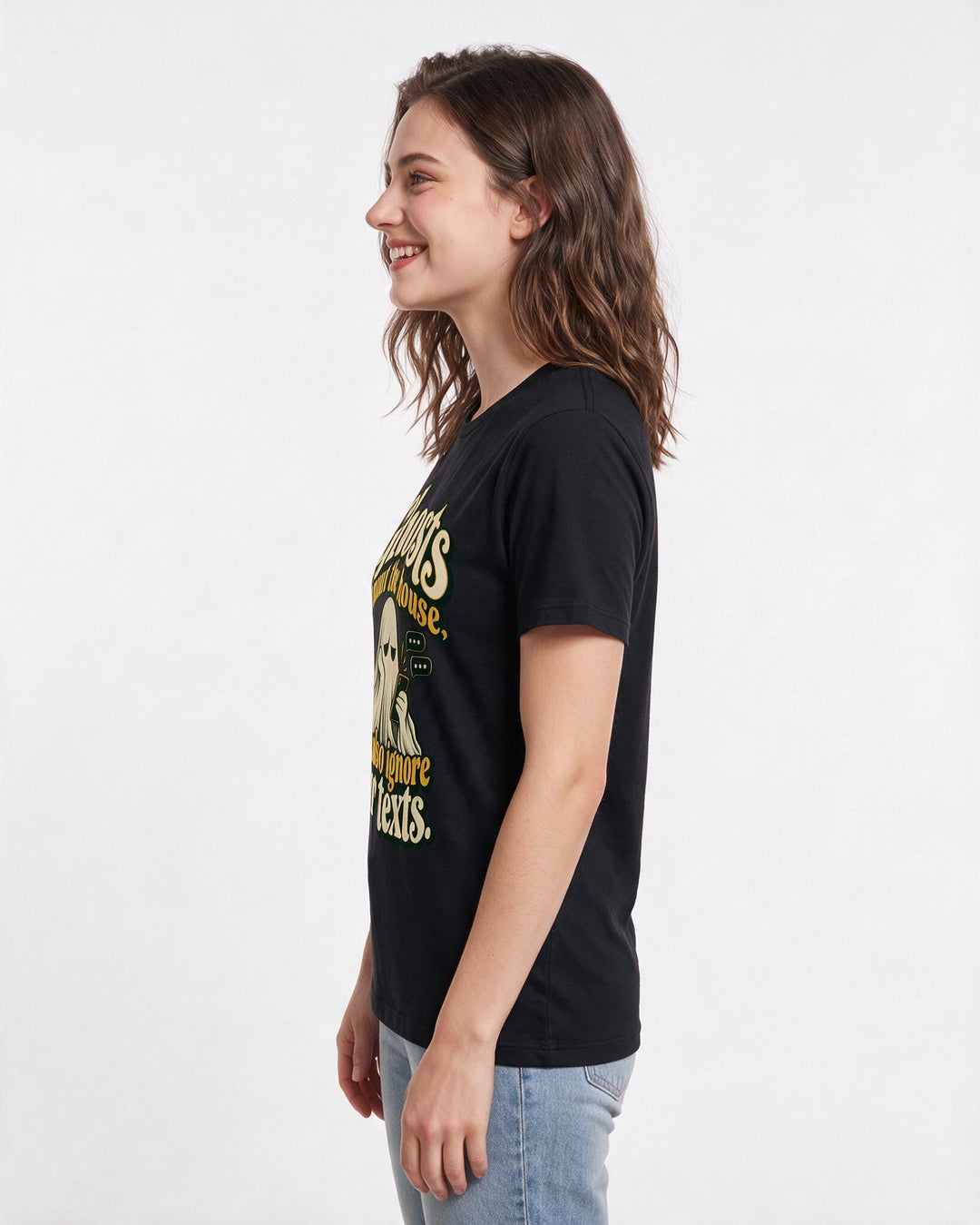 Halloween Black T-Shirt for Women – Halloween Theme Graphic Tee product image 2
