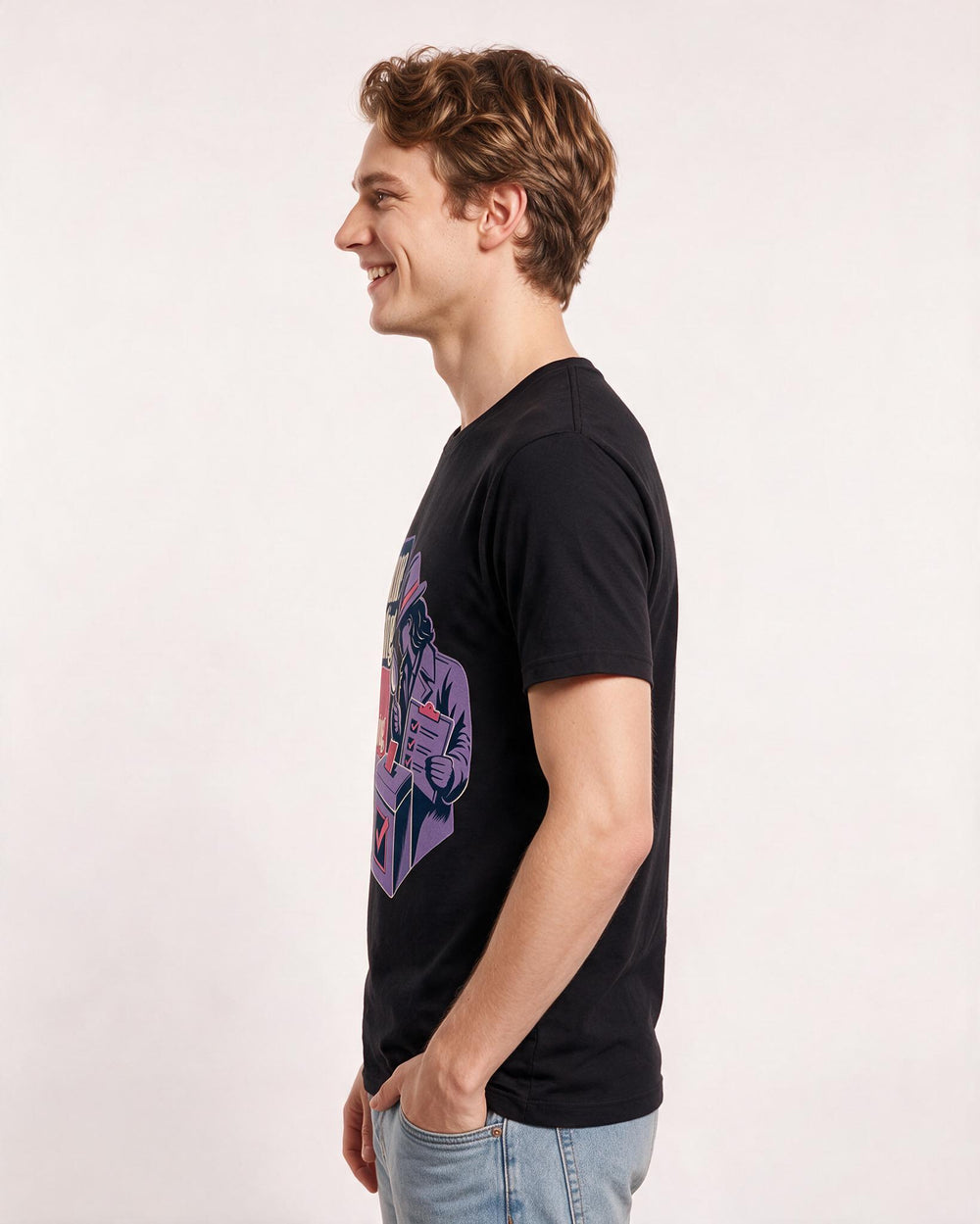 Political Statement Black T-Shirt for Men – Everyday Expression Graphic Tee product image 2