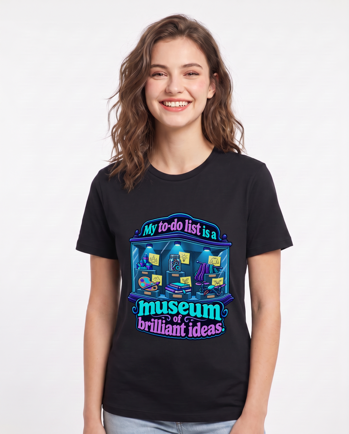 Neurodiversity Black T-Shirt for Women – Everyday Expression Graphic Tee product image 3