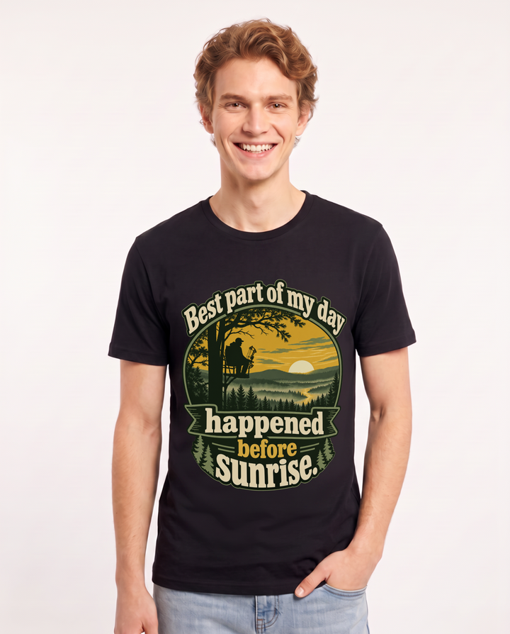 Hunting Black T-Shirt for Men – Everyday Expression Graphic Tee product image 3