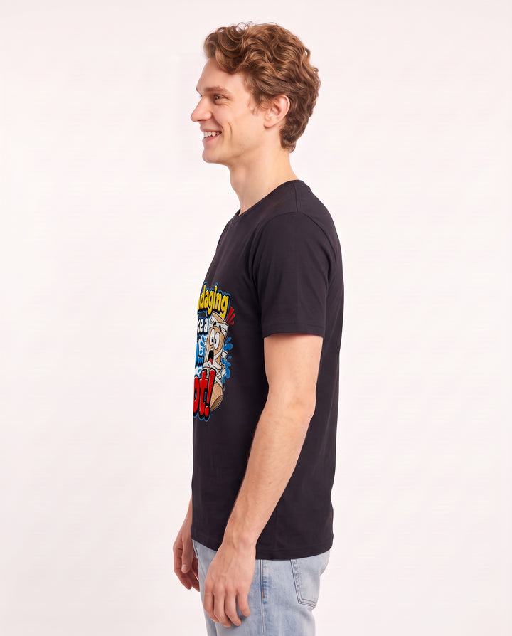 Bandaging Like a Pro... Not! Men's Black T-Shirt product image 3
