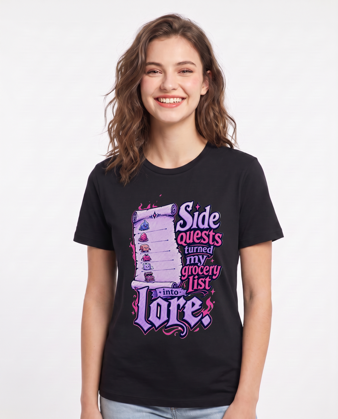 Gaming Black T-Shirt for Women – Game Night Graphic Tee product image 3