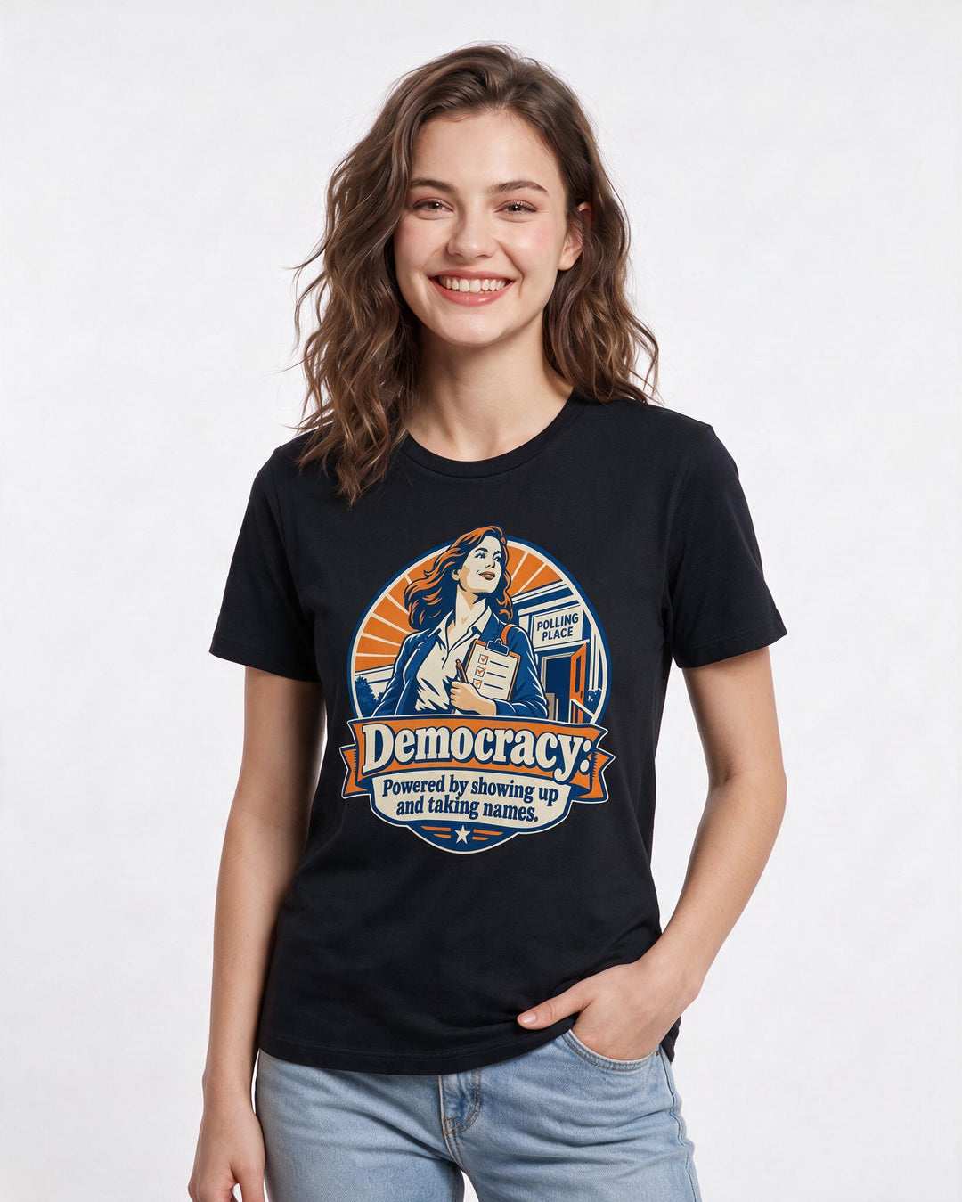 Political Statement Black T-Shirt for Women – Everyday Expression Graphic Tee product image 1
