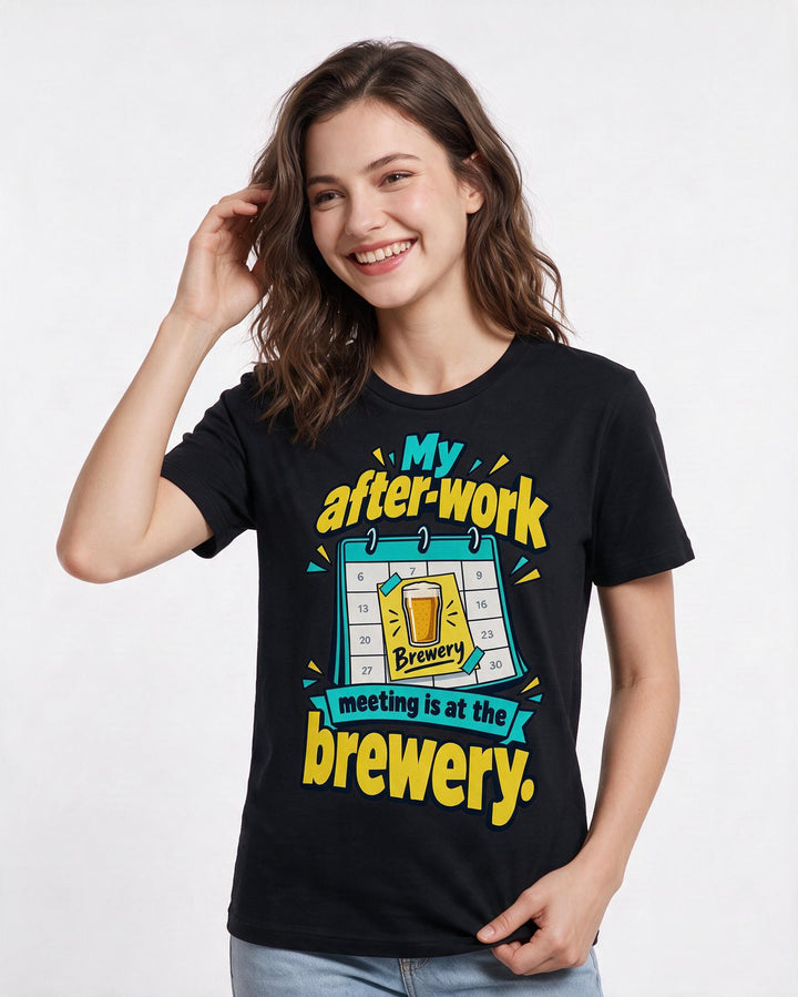 Beer Black T-Shirt for Women – Everyday Expression Graphic Tee product image 1