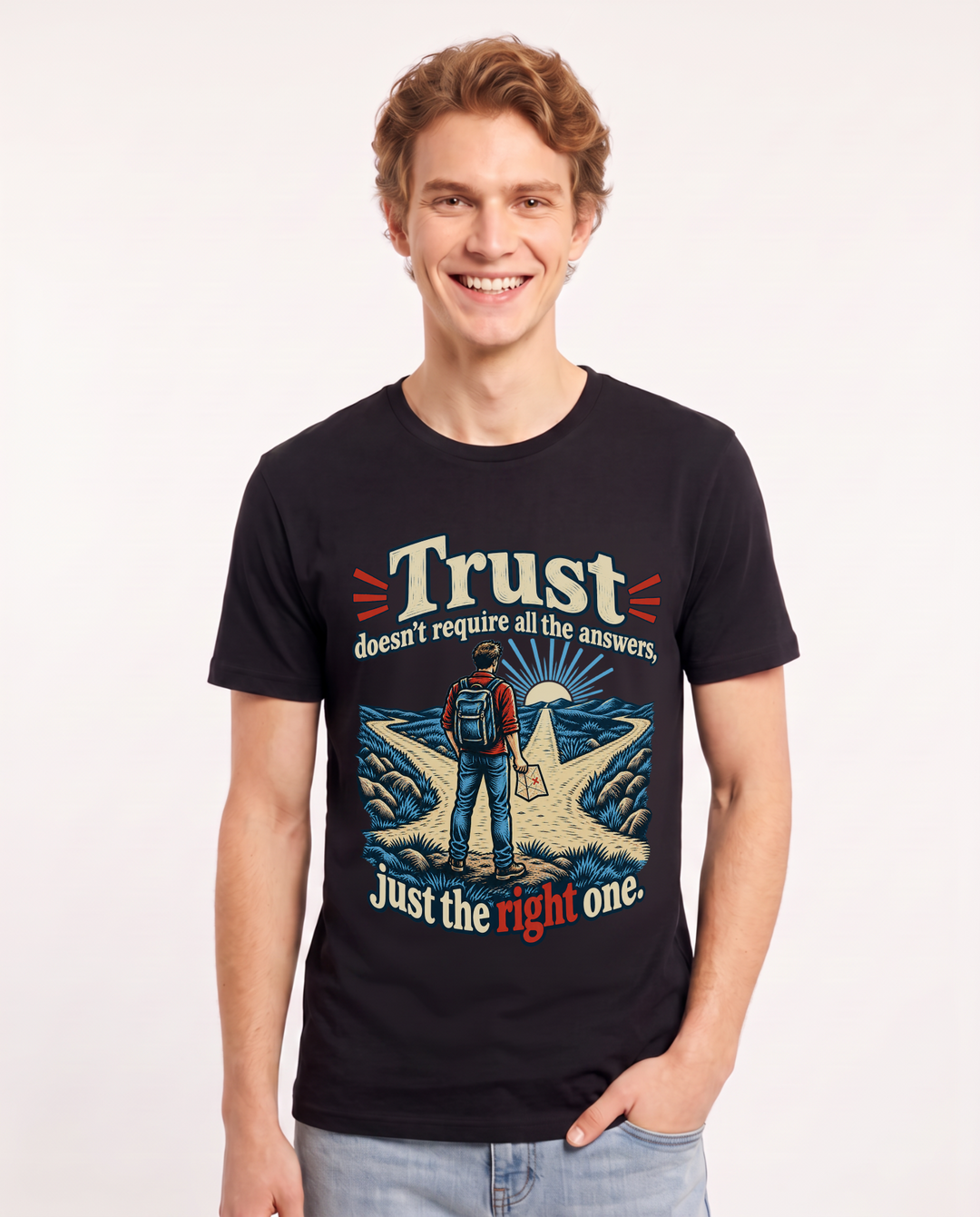 Christian Faith Black T-Shirt for Men – Everyday Expression Graphic Tee product image 3