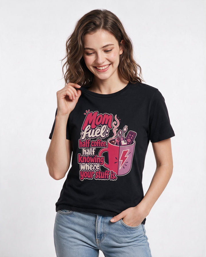Mom Black T-Shirt for Women – Everyday Expression Graphic Tee product image 3