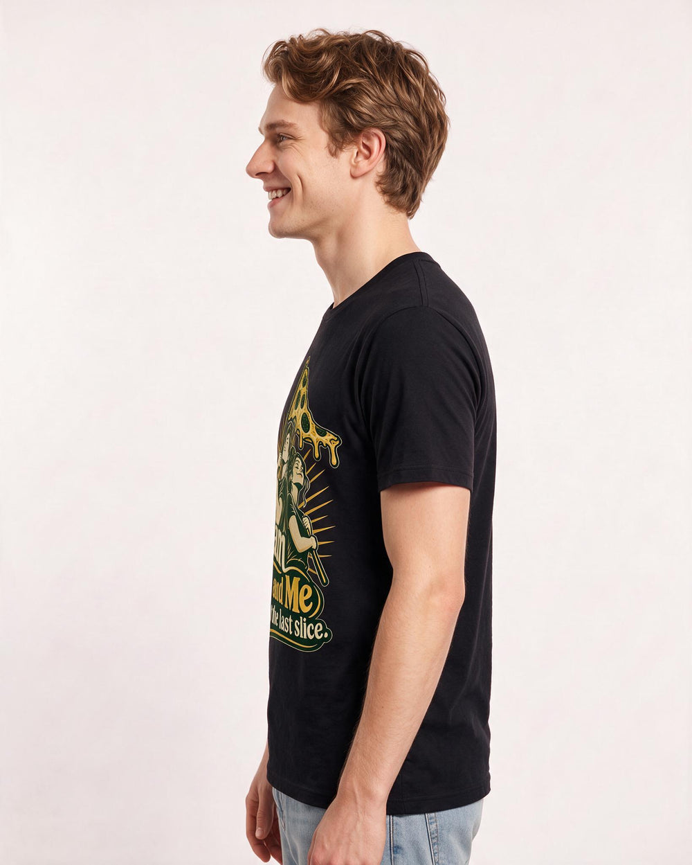 Couples Black T-Shirt for Men – Everyday Expression Graphic Tee product image 2