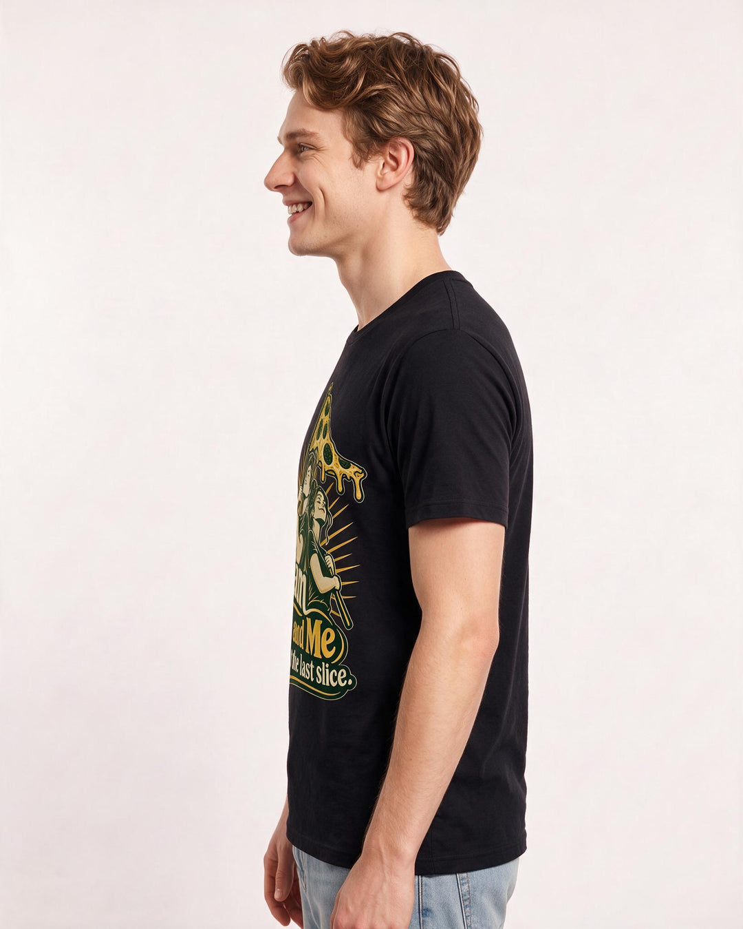 Couples Black T-Shirt for Men – Everyday Expression Graphic Tee product image 2