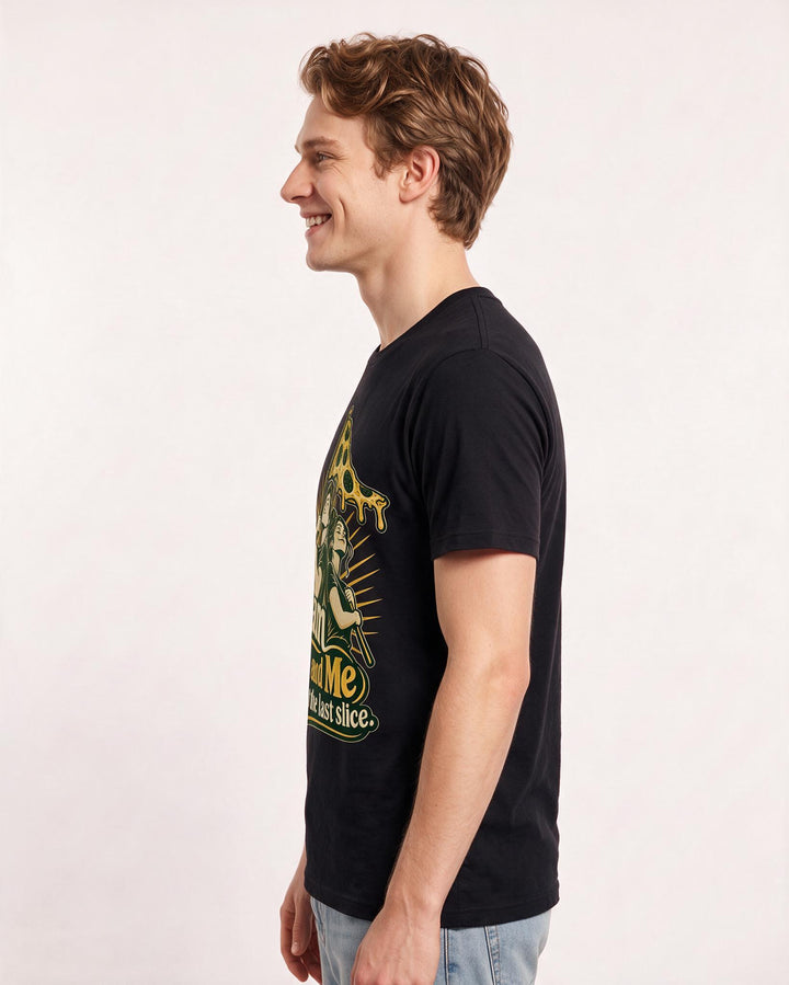 Couples Black T-Shirt for Men – Everyday Expression Graphic Tee product image 2