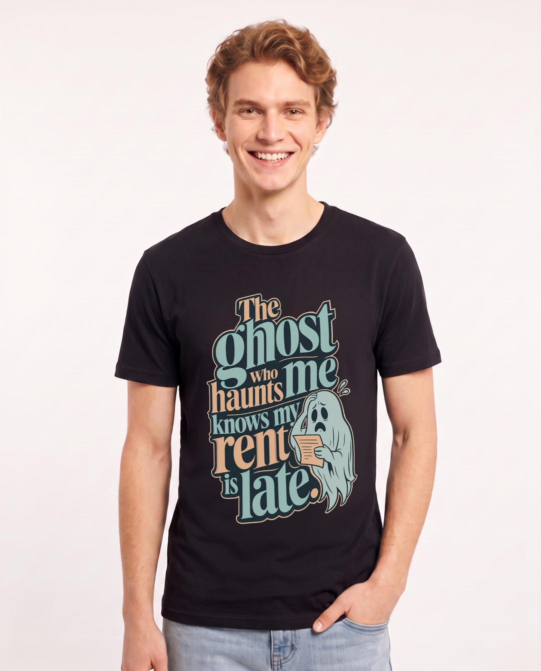 Halloween Black T-Shirt for Men – Halloween Theme Graphic Tee product image 1