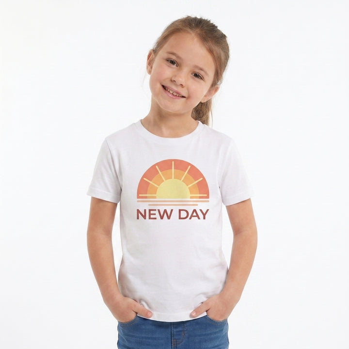 Fresh Start Vibes White T-Shirt mockup 3