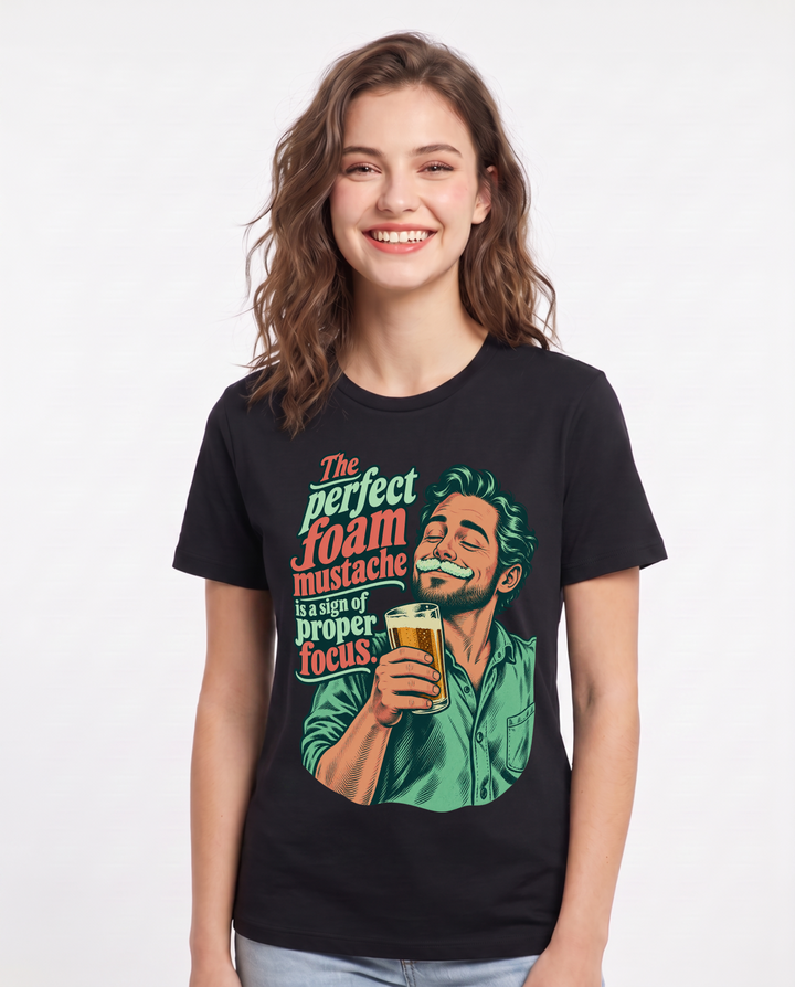 Beer Black T-Shirt for Women – Everyday Expression Graphic Tee product image 3