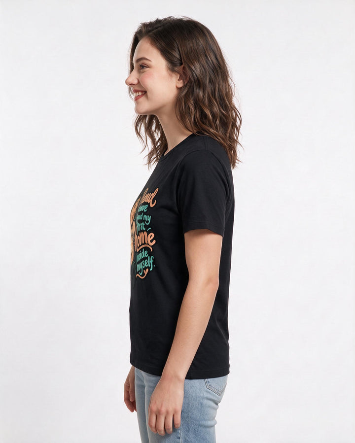 Pride Black T-Shirt for Women – Everyday Expression Graphic Tee product image 2