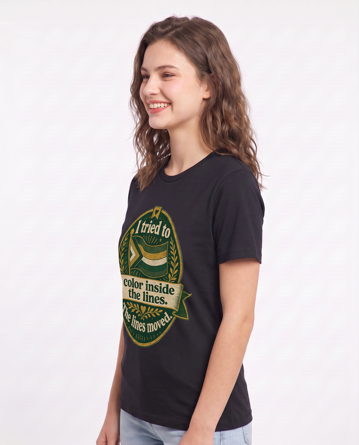 Graphic Women's Black T-Shirt - I tried to color inside the lines. The product image 2