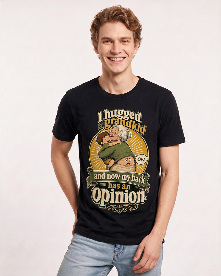 Grandparent Black T-Shirt for Men – Everyday Expression Graphic Tee product image 1