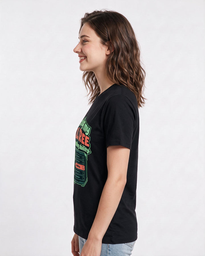 Gaming Black T-Shirt for Women – Game Night Graphic Tee product image 2