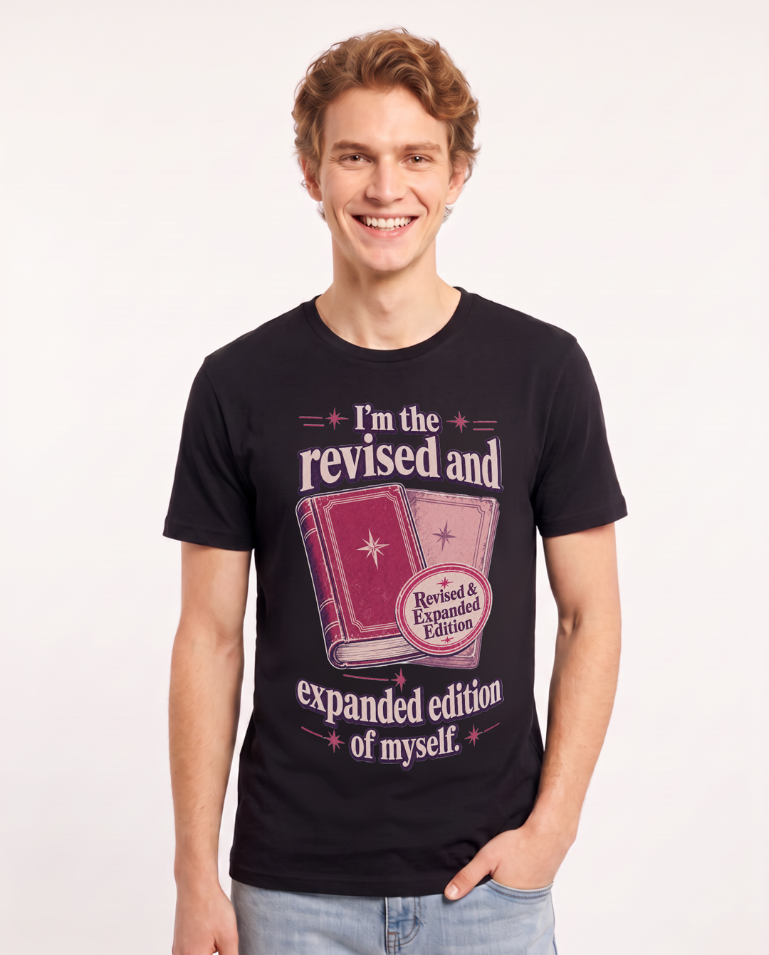 Pride Men's Black T-Shirt – I'm the revised and expanded edition of product image 1