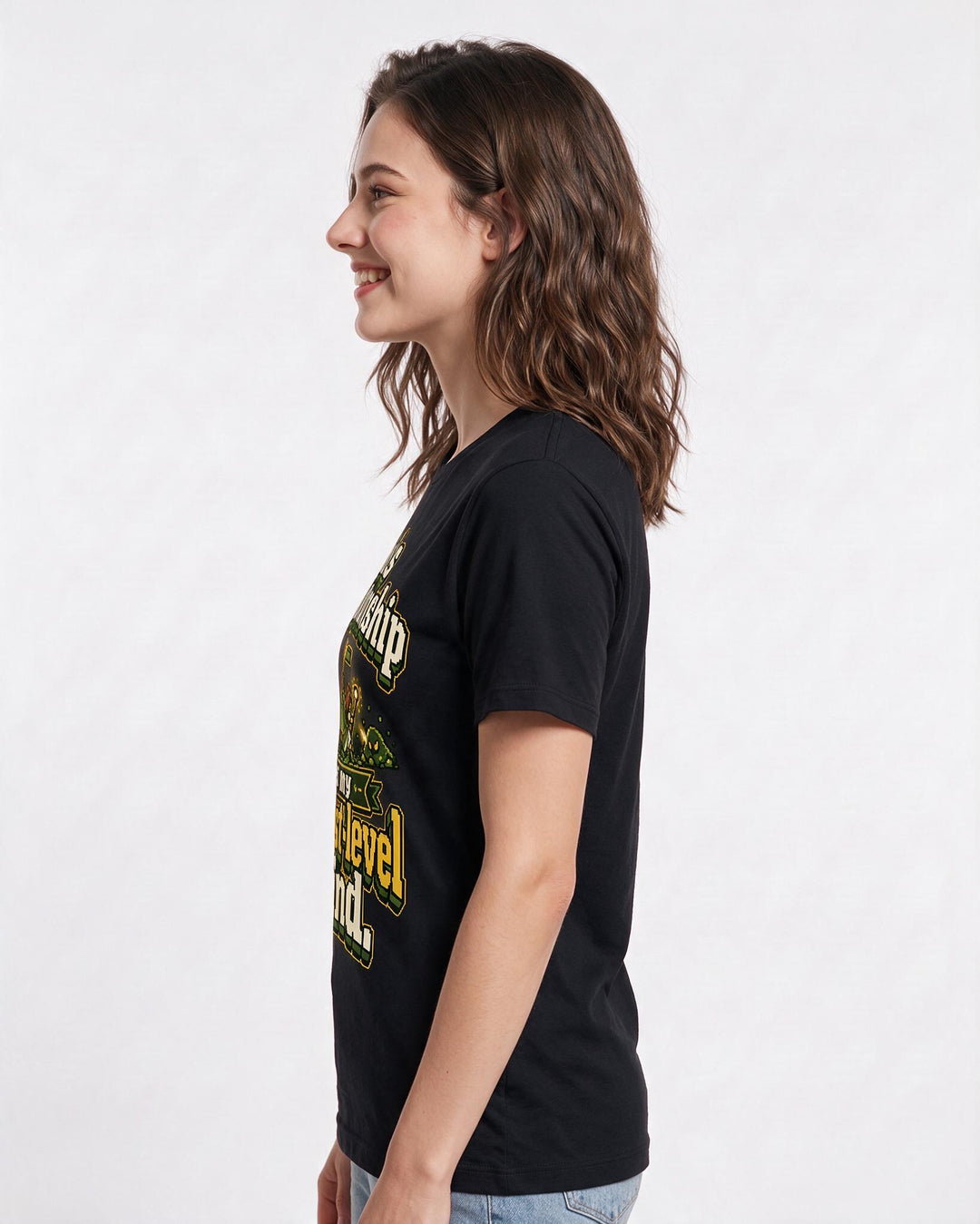 Gaming Black T-Shirt for Women – Game Night Graphic Tee product image 2