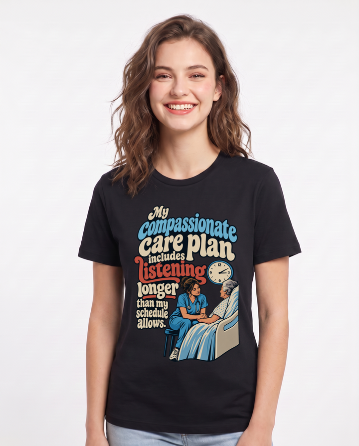 Nurse Black T-Shirt for Women – Nursing Life Graphic Tee product image 3