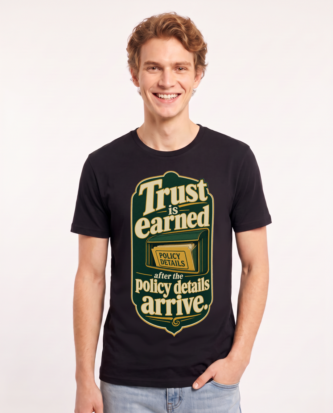 Political Statement Black T-Shirt for Men – Everyday Expression Graphic Tee product image 3