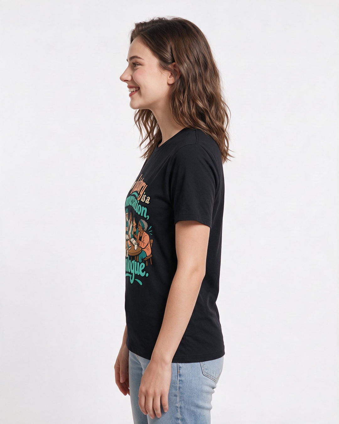 Patriotic Black T-Shirt for Women – Everyday Expression Graphic Tee product image 2
