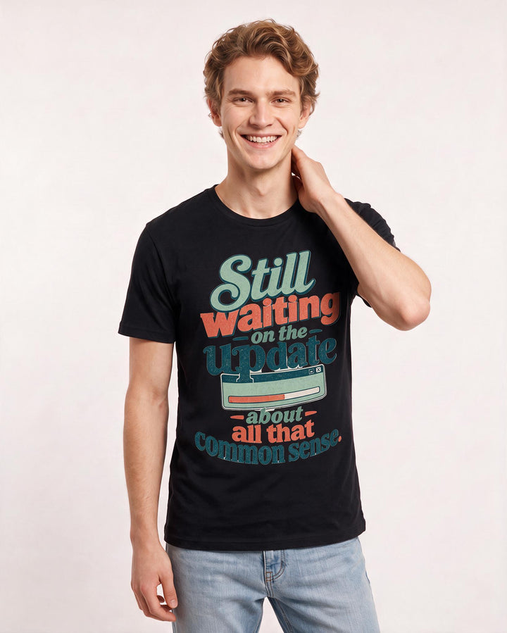Political Statement Black T-Shirt for Men – Everyday Expression Graphic Tee product image 1