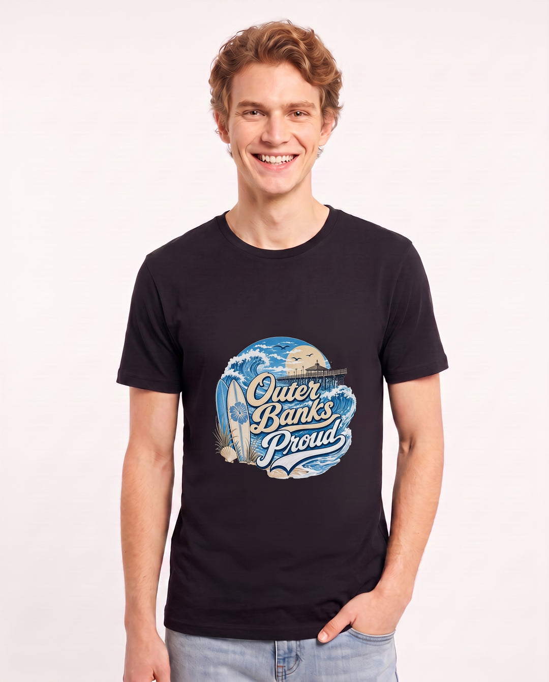 Outer Banks Proud Men's Black T-Shirt product image 1