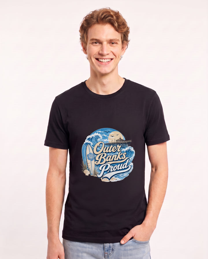 Outer Banks Proud Men's Black T-Shirt product image 1