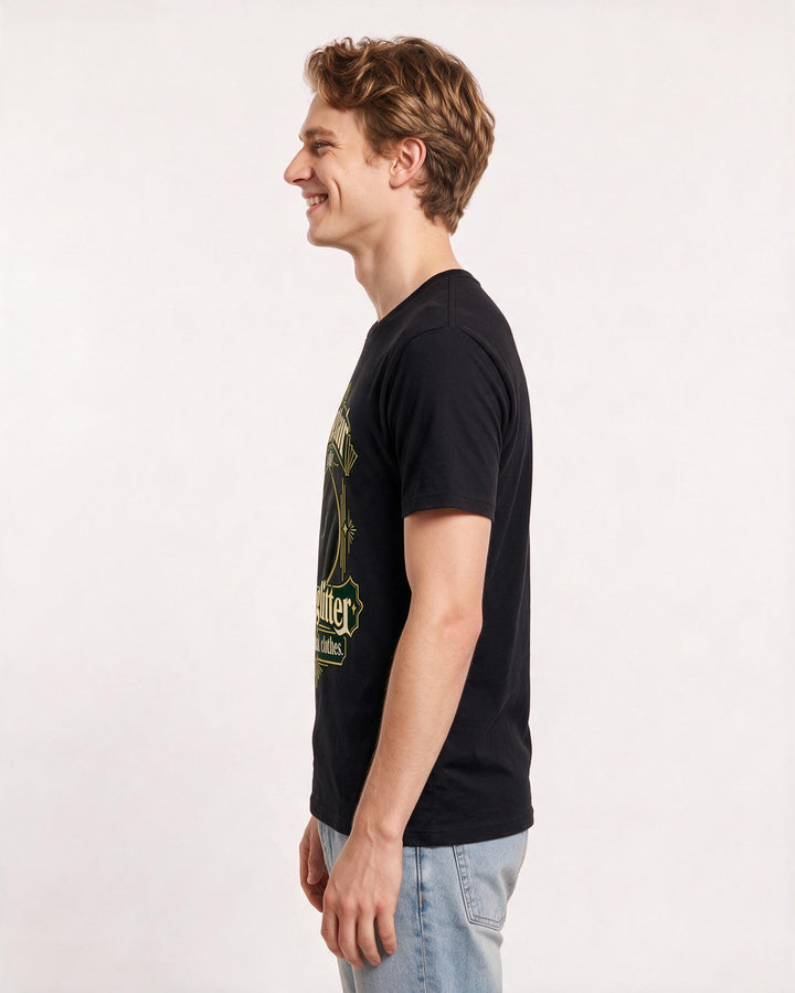 Cat Lover Black T-Shirt for Men – Everyday Expression Graphic Tee product image 2