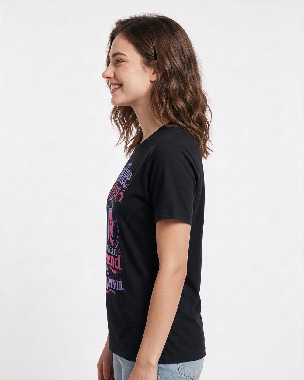 Grandparent Black T-Shirt for Women – Everyday Expression Graphic Tee product image 2