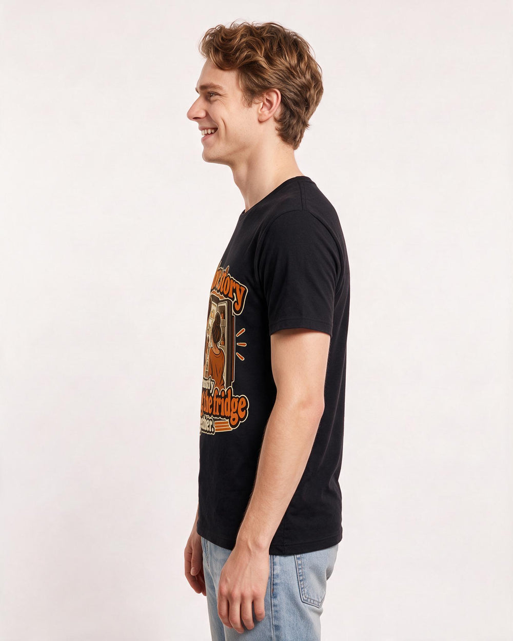 Couples Black T-Shirt for Men – Everyday Expression Graphic Tee product image 2