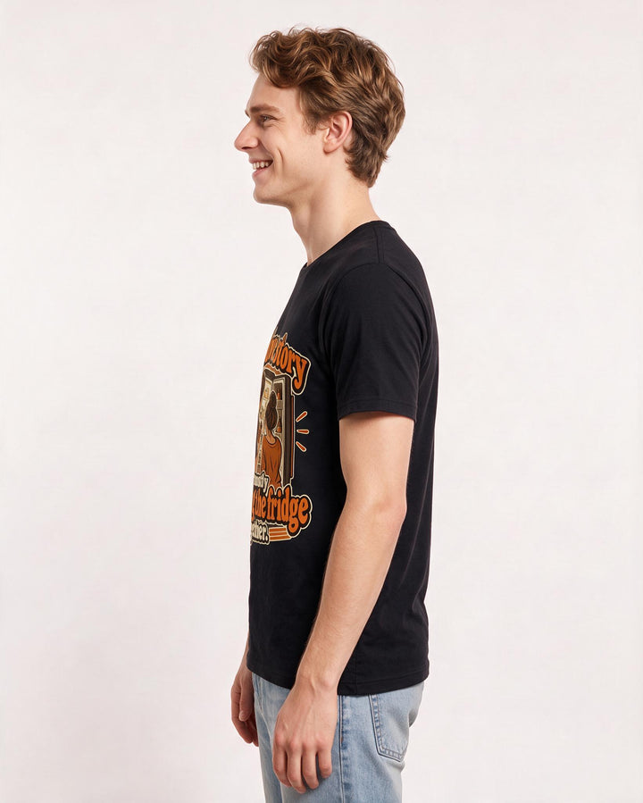 Couples Black T-Shirt for Men – Everyday Expression Graphic Tee product image 2