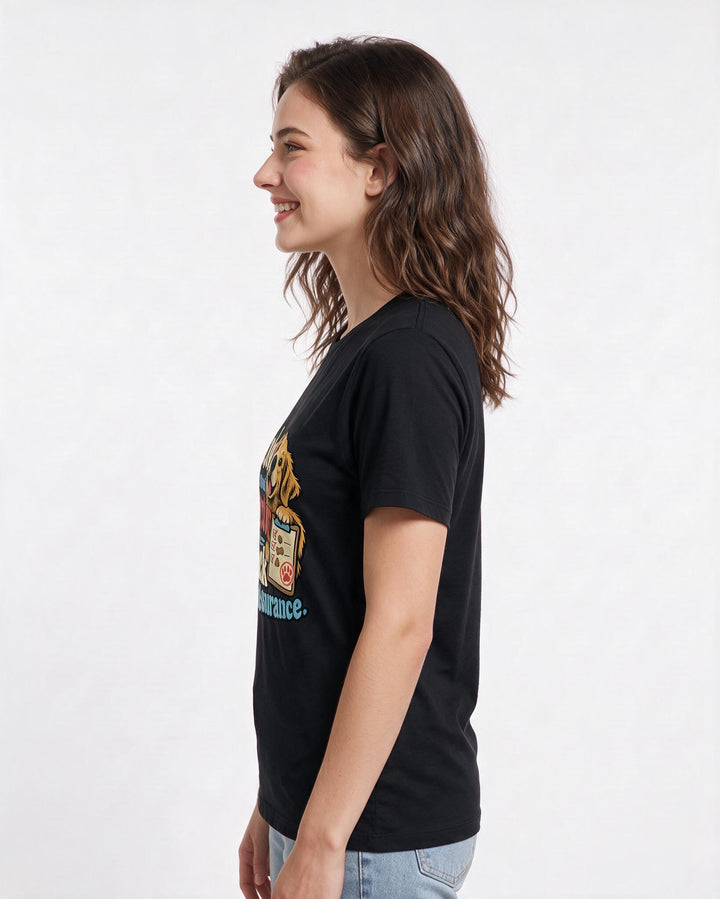 Cat Lover Black T-Shirt for Women – Everyday Expression Graphic Tee product image 2