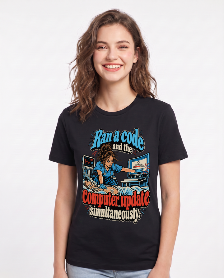 Nurse Black T-Shirt for Women – Nursing Life Graphic Tee product image 3