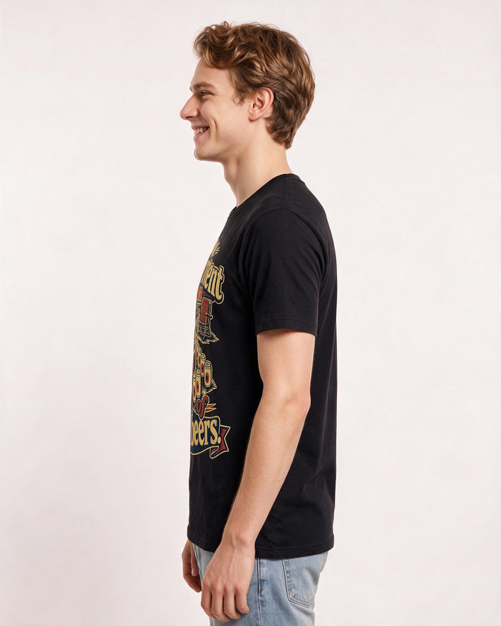 Beer Men's Black T-Shirt – My retirement plan is just a series of cold beers product image 2