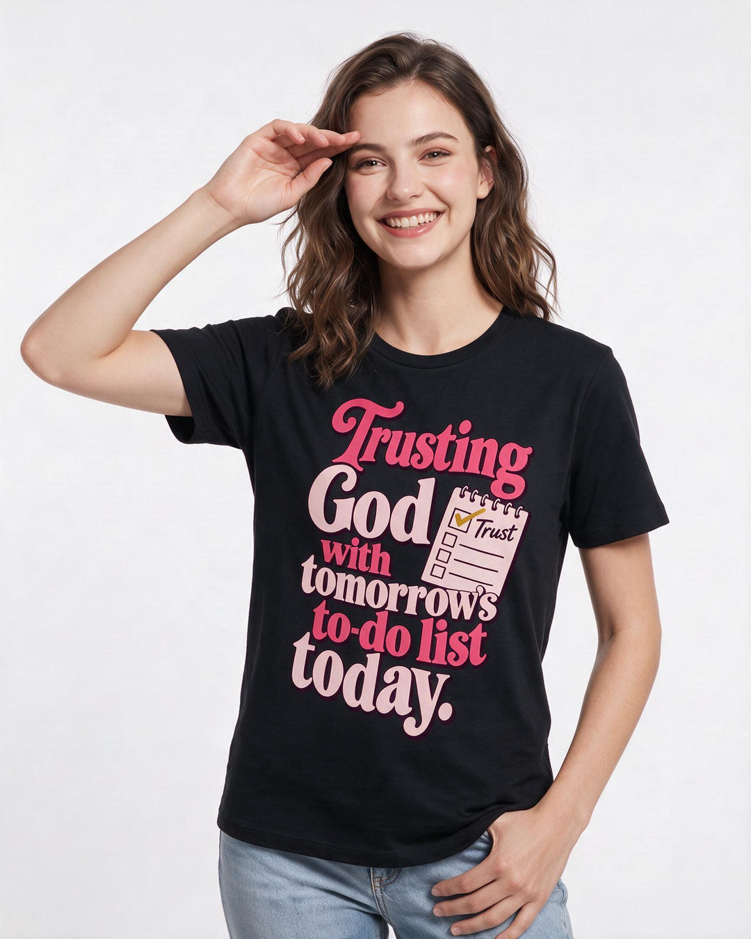 Christian Faith Black T-Shirt for Women – Everyday Expression Graphic Tee product image 1