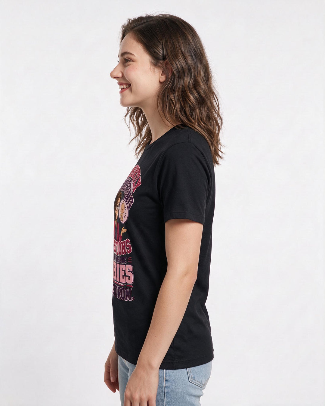 Teacher Black T-Shirt for Women – Everyday Expression Graphic Tee product image 2