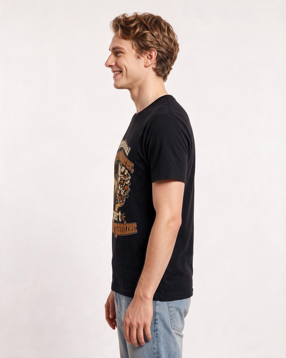 Nurse Men's Black T-Shirt – Professional patient-whisperer, expert chaos-organizer. product image 2