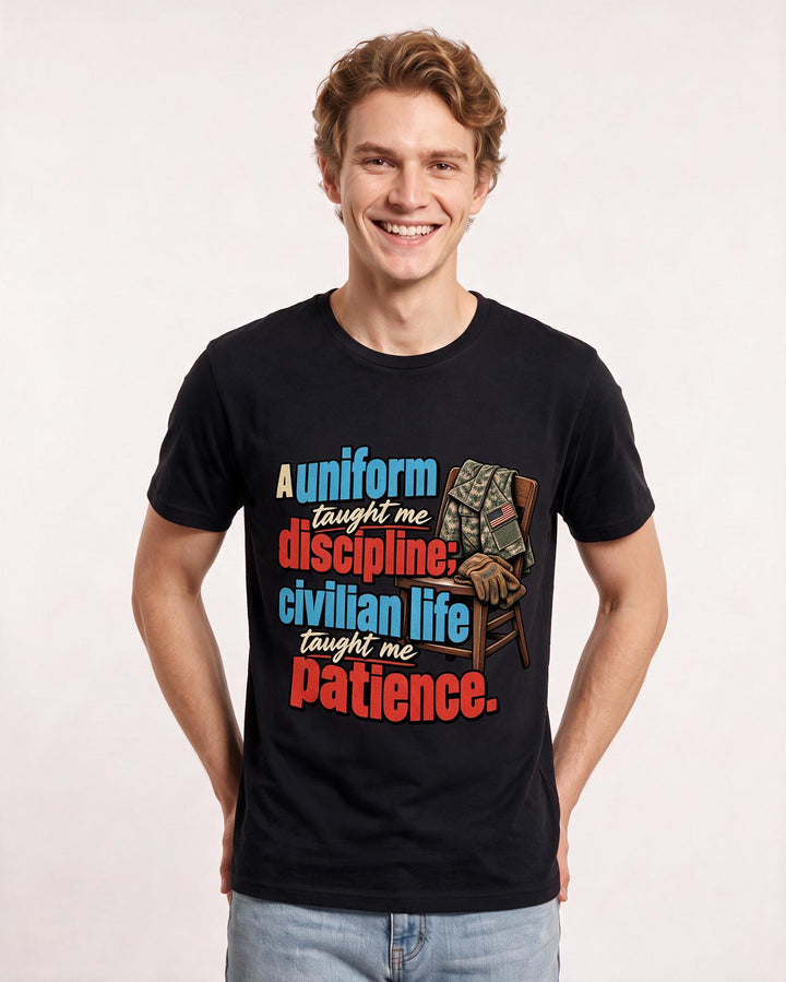 Veteran Black T-Shirt for Men – Everyday Expression Graphic Tee product image 1