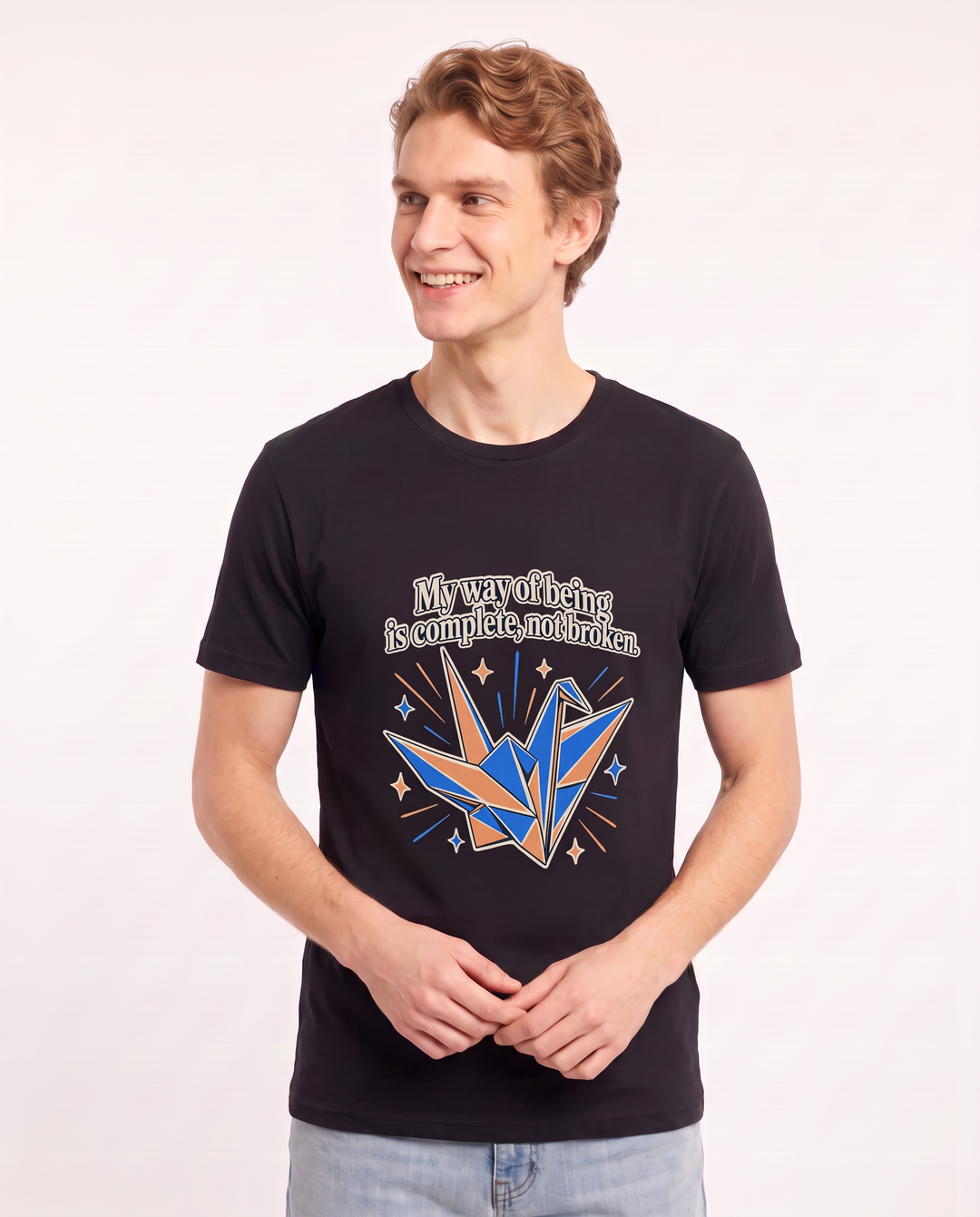 My way of being is complete, not broken - Men's Black T-Shirt product image 1