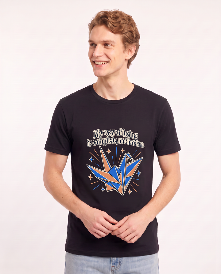 My way of being is complete, not broken - Men's Black T-Shirt product image 1