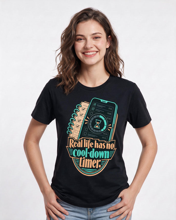 Gaming Black T-Shirt for Women – Game Night Graphic Tee product image 1