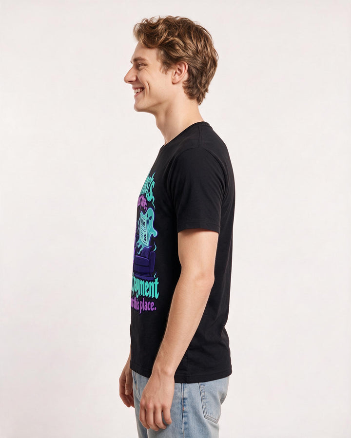 Halloween Black T-Shirt for Men – Halloween Theme Graphic Tee product image 2