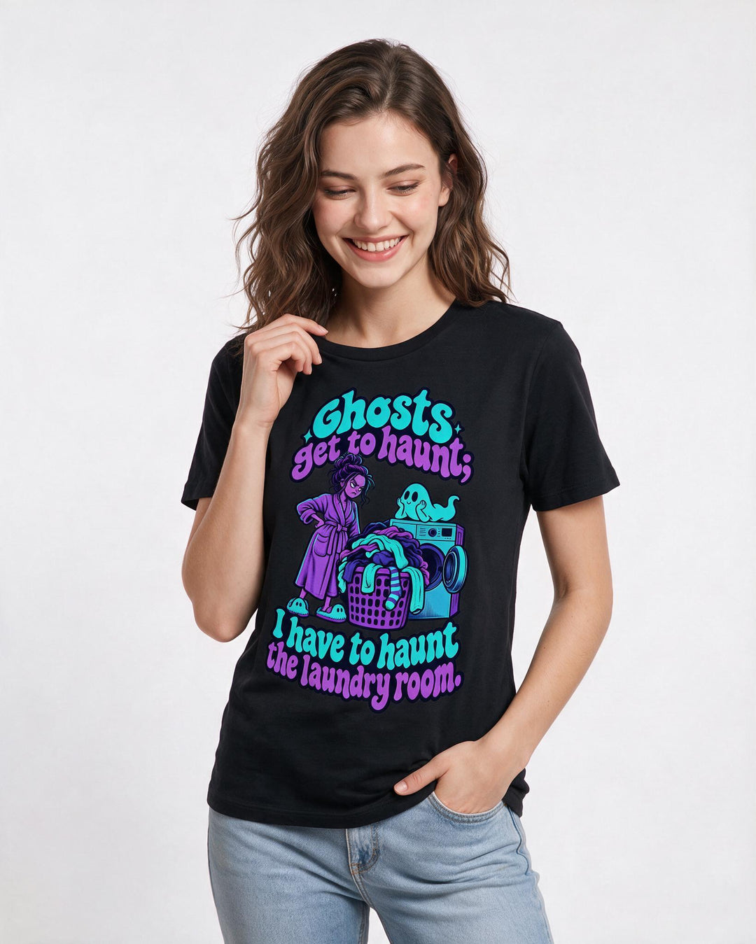 Halloween Black T-Shirt for Women – Halloween Theme Graphic Tee product image 1