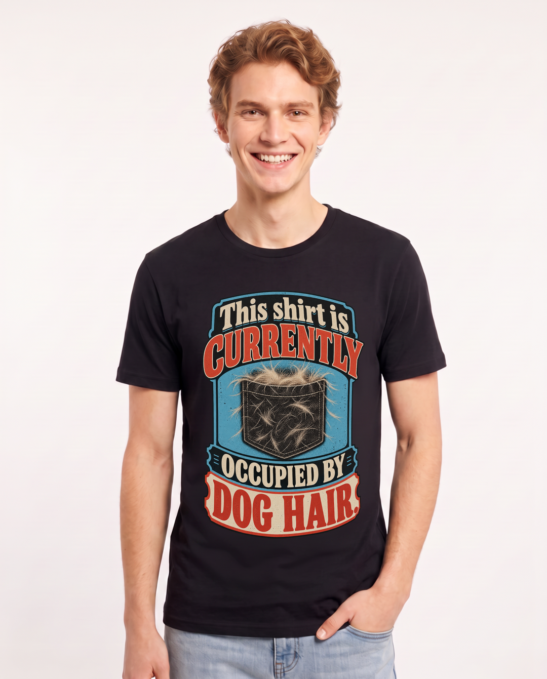 Dog Lover Black T-Shirt for Men – Everyday Expression Graphic Tee product image 3