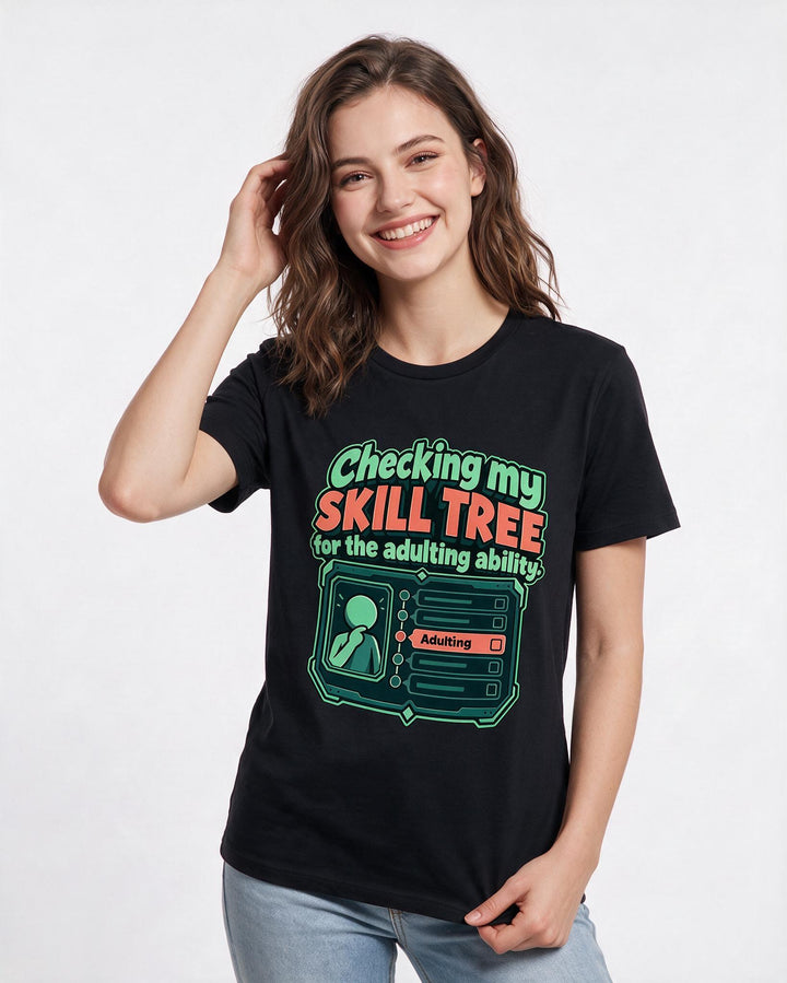 Gaming Black T-Shirt for Women – Game Night Graphic Tee product image 1