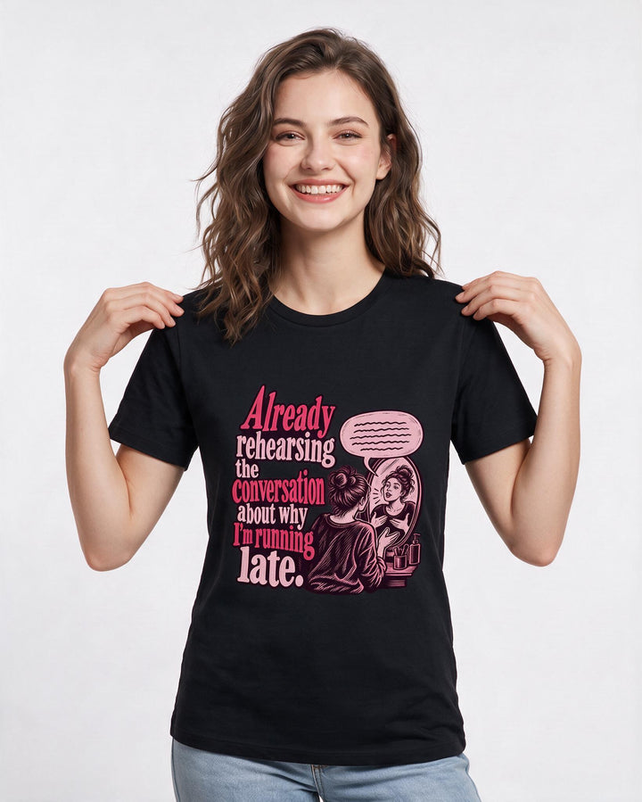 Meme Black T-Shirt for Women – Everyday Expression Graphic Tee product image 1