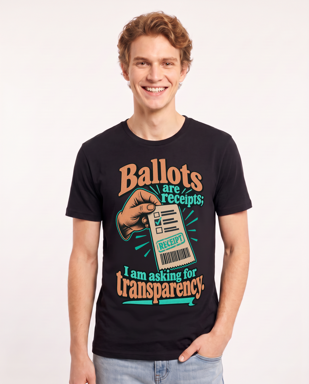 Political Statement Black T-Shirt for Men – Everyday Expression Graphic Tee product image 3