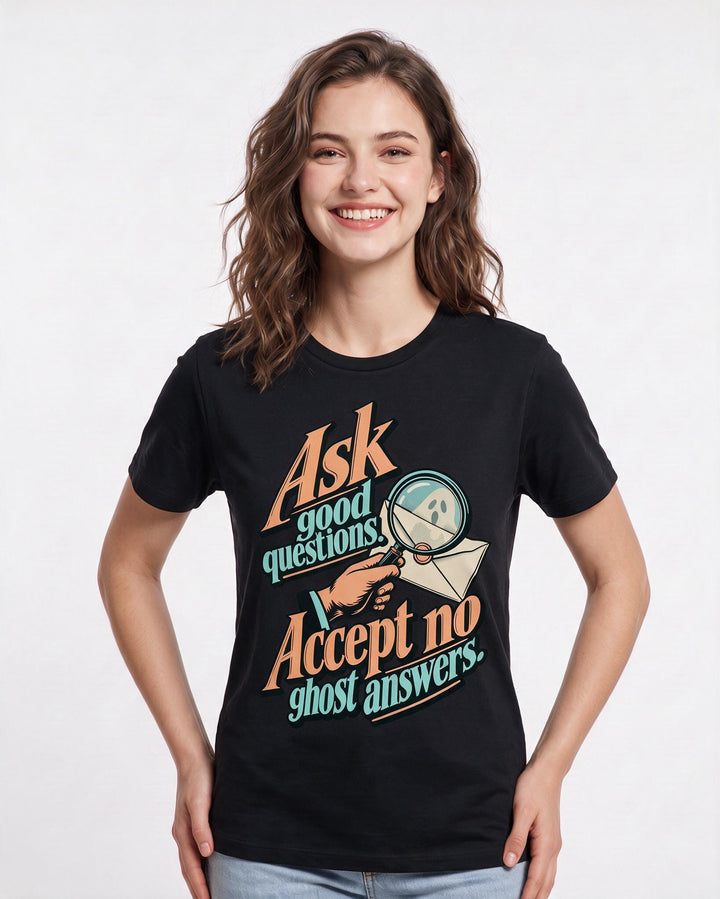 Political Statement Black T-Shirt for Women – Everyday Expression Graphic Tee product image 1